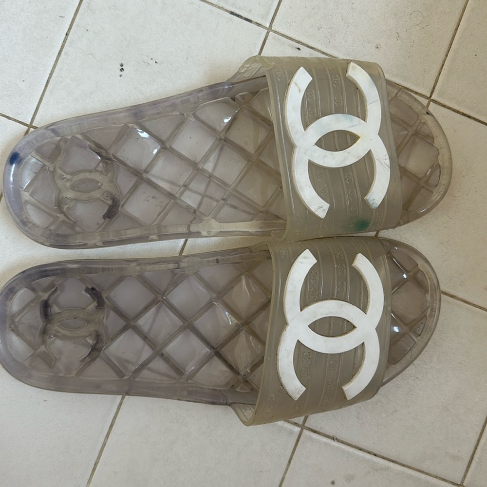 Chanel Clear Slides